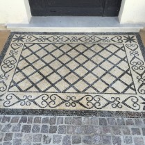 pavement mosaïque de marbre pour Pas-de-porte