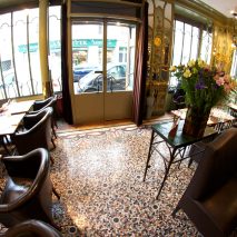 Restaurant "Le BOUILLON RACINE" Paris, pavement de sol en mosaïque de marbre